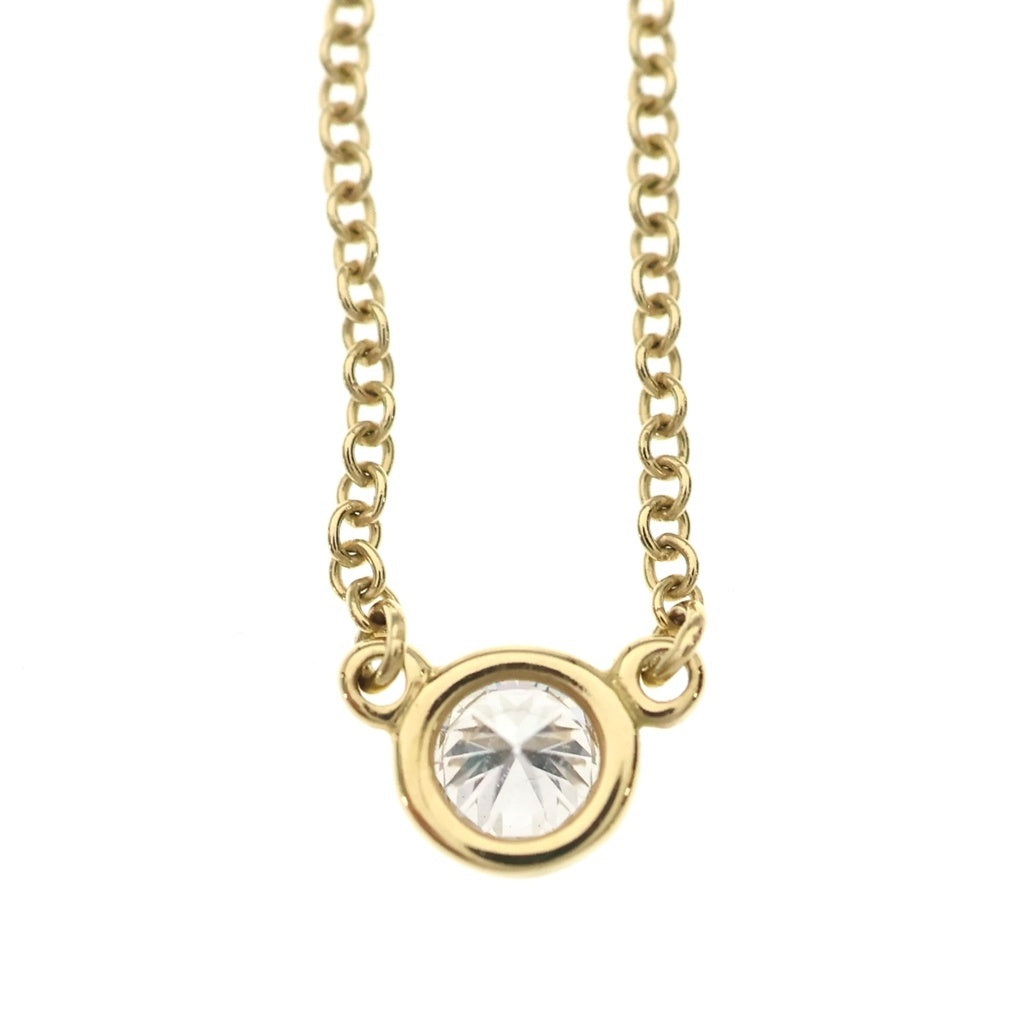 TIFFANY & Co.(ティファニー) バイザヤード 1Pダイヤ ネックレス ペンダント チェーン イエローゴールド Au750 レディース