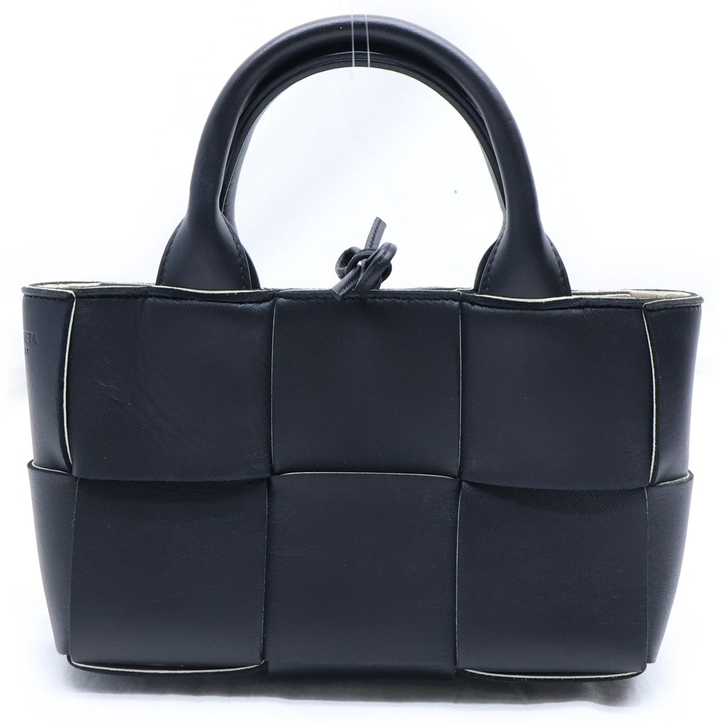 BOTTEGA VENETA(ボッテガヴェネタ) キャンディ アルコ トート 2WAYハンドバッグ ショルダーバッグ ブラック レザー シルバー金具 レディース
