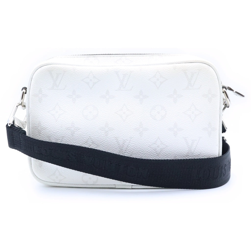 LOUIS VUITTON(ルイヴィトン) タイガラマ アルファメッセンジャー ブロン ショルダーバッグ ホワイト レザー×PVC M31069 シルバー金具 レディース