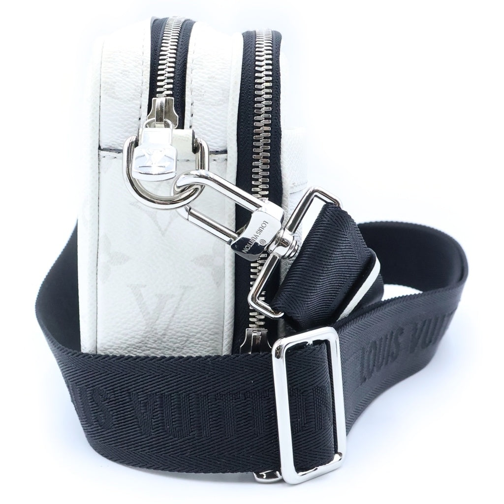 LOUIS VUITTON(ルイヴィトン) タイガラマ アルファメッセンジャー ブロン ショルダーバッグ ホワイト レザー×PVC M31069 シルバー金具 レディース