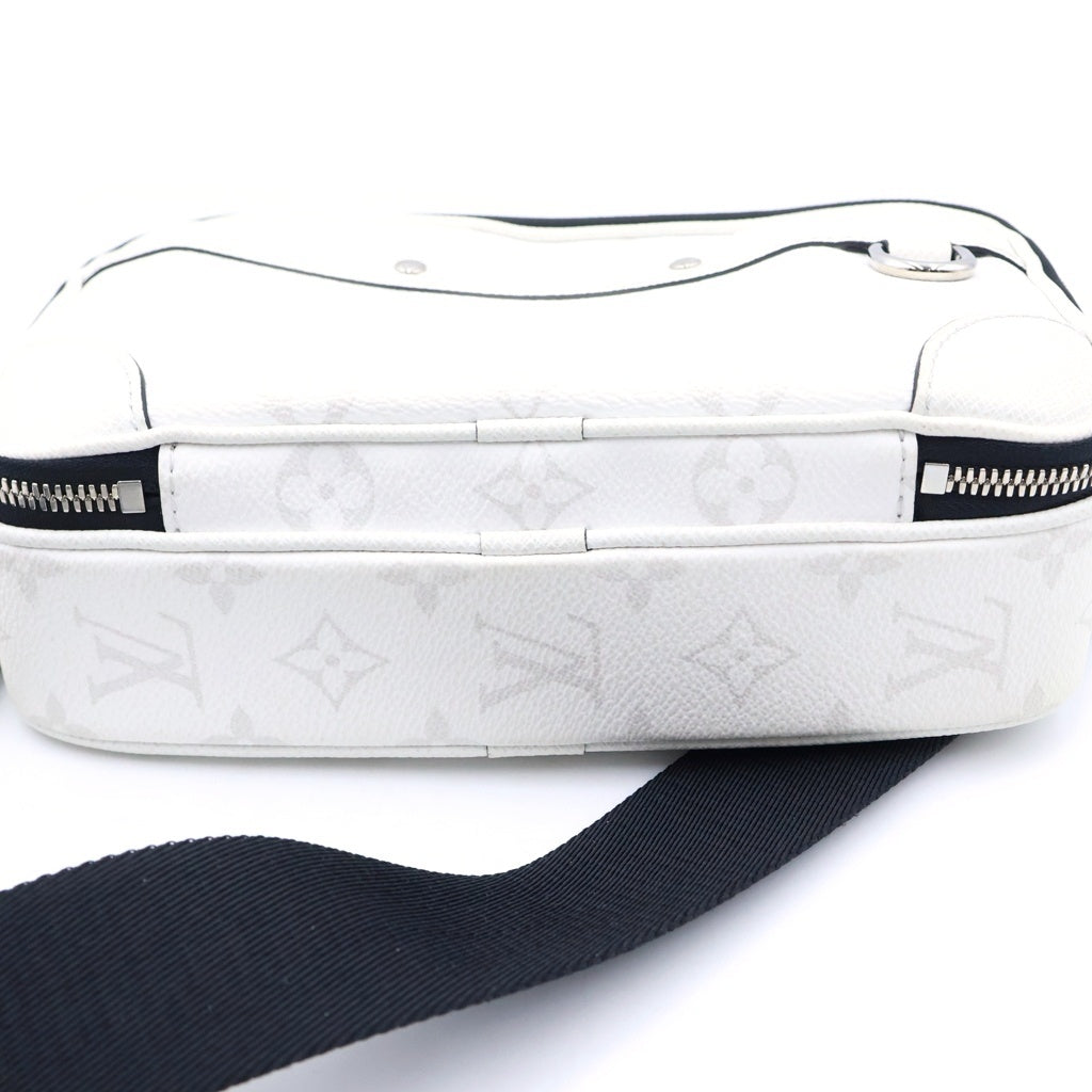 LOUIS VUITTON(ルイヴィトン) タイガラマ アルファメッセンジャー ブロン ショルダーバッグ ホワイト レザー×PVC M31069 シルバー金具 レディース