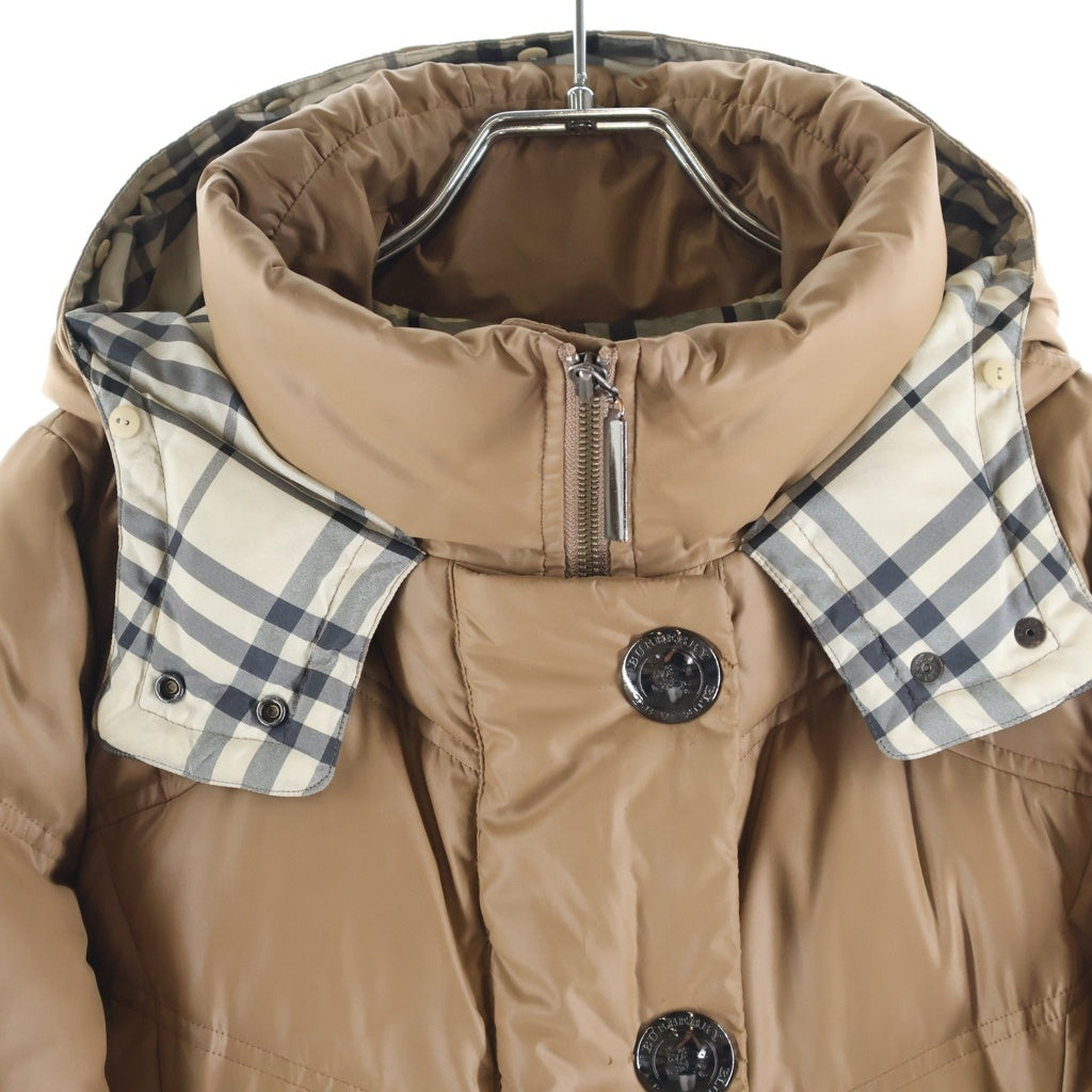 BURBERRY BLUE LABEL(バーバリーブルーレーベル) ■ダウンジャケット ナイロン キャメルカラー #38 レディース