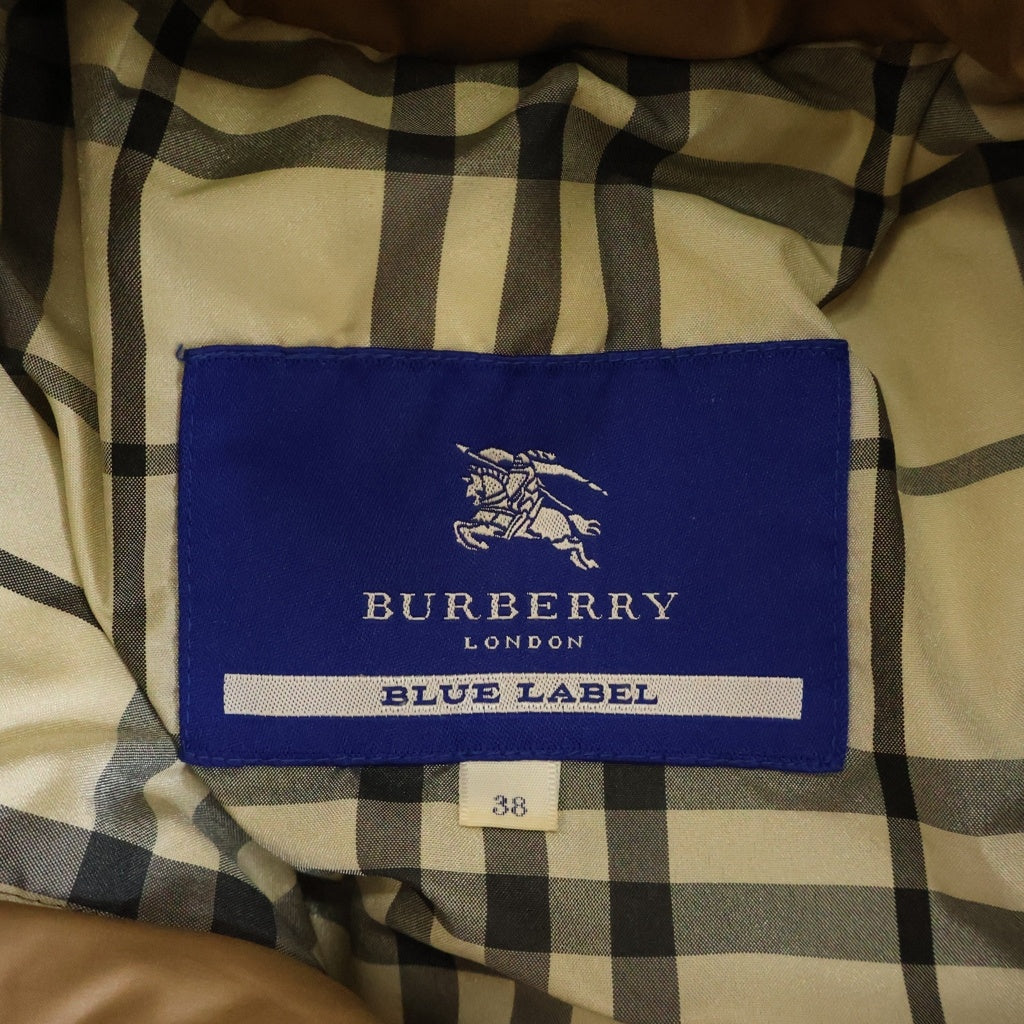 BURBERRY BLUE LABEL(バーバリーブルーレーベル) ■ダウンジャケット ナイロン キャメルカラー #38 レディース