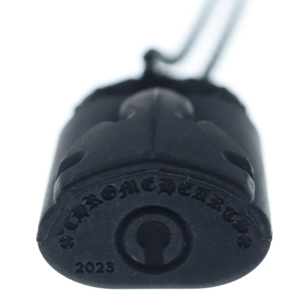 CHROME HEARTS(クロムハーツ) RUBBER PADLOCK FLERKNEE SLCN パドロック フレアニー ラバーネックレス シリコン ブラック