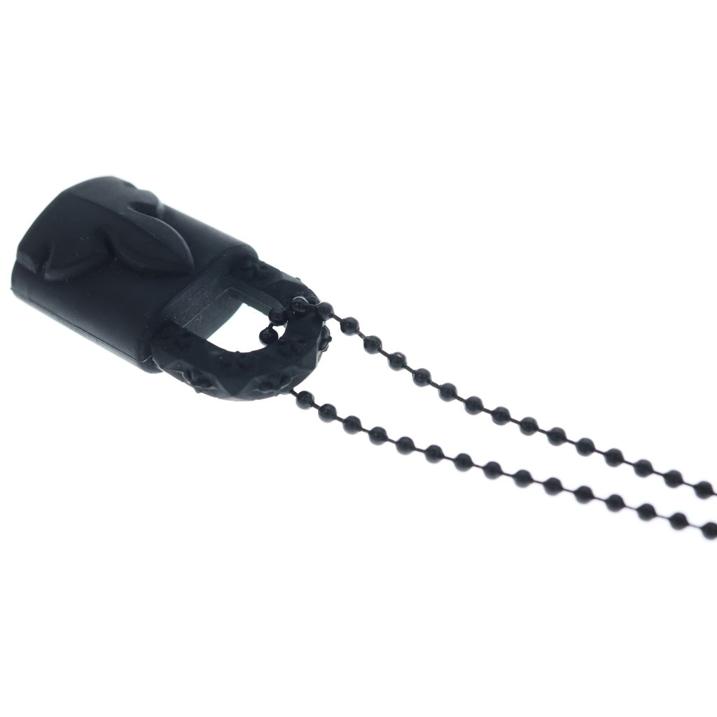 CHROME HEARTS(クロムハーツ) RUBBER PADLOCK FLERKNEE SLCN パドロック フレアニー ラバーネックレス シリコン ブラック