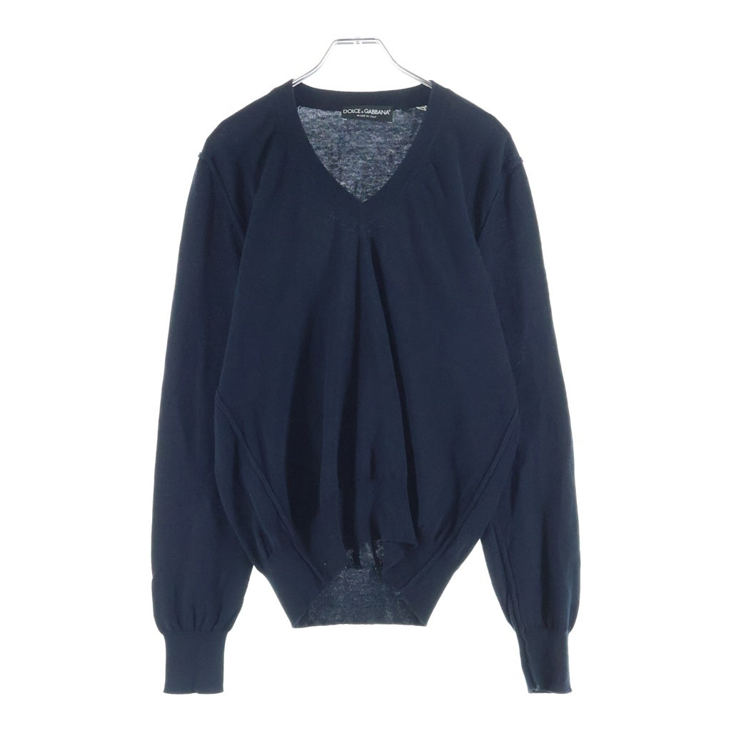 J&ANS DOLCE&GABBANA(ドルチェアンドガッバーナ) Vネック長袖ニット ネイビー #46