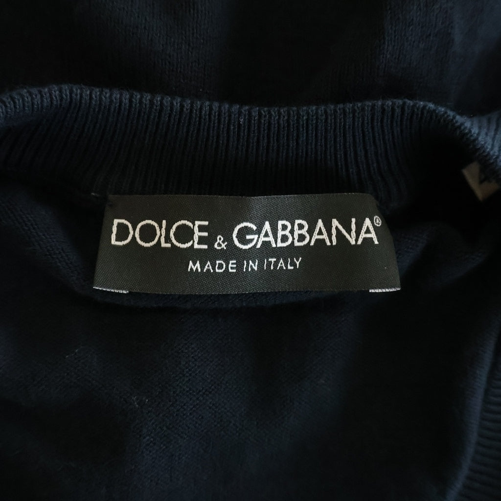 J&ANS DOLCE&GABBANA(ドルチェアンドガッバーナ) Vネック長袖ニット ネイビー #46