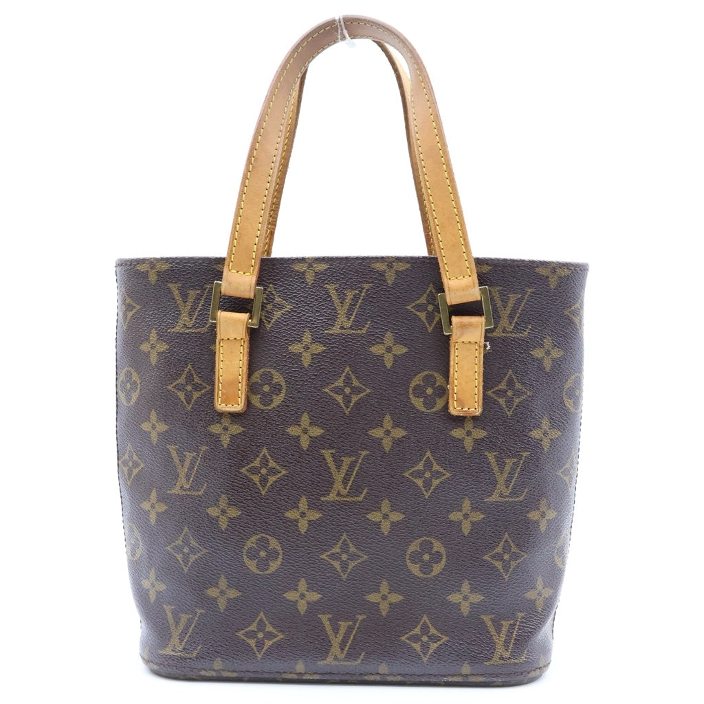 LOUIS VUITTON(ルイヴィトン) モノグラム ヴァヴァンPM ハンドバッグ ミニトートバッグ ブラウン レザー×PVC M51172 ゴールド金具 レディース
