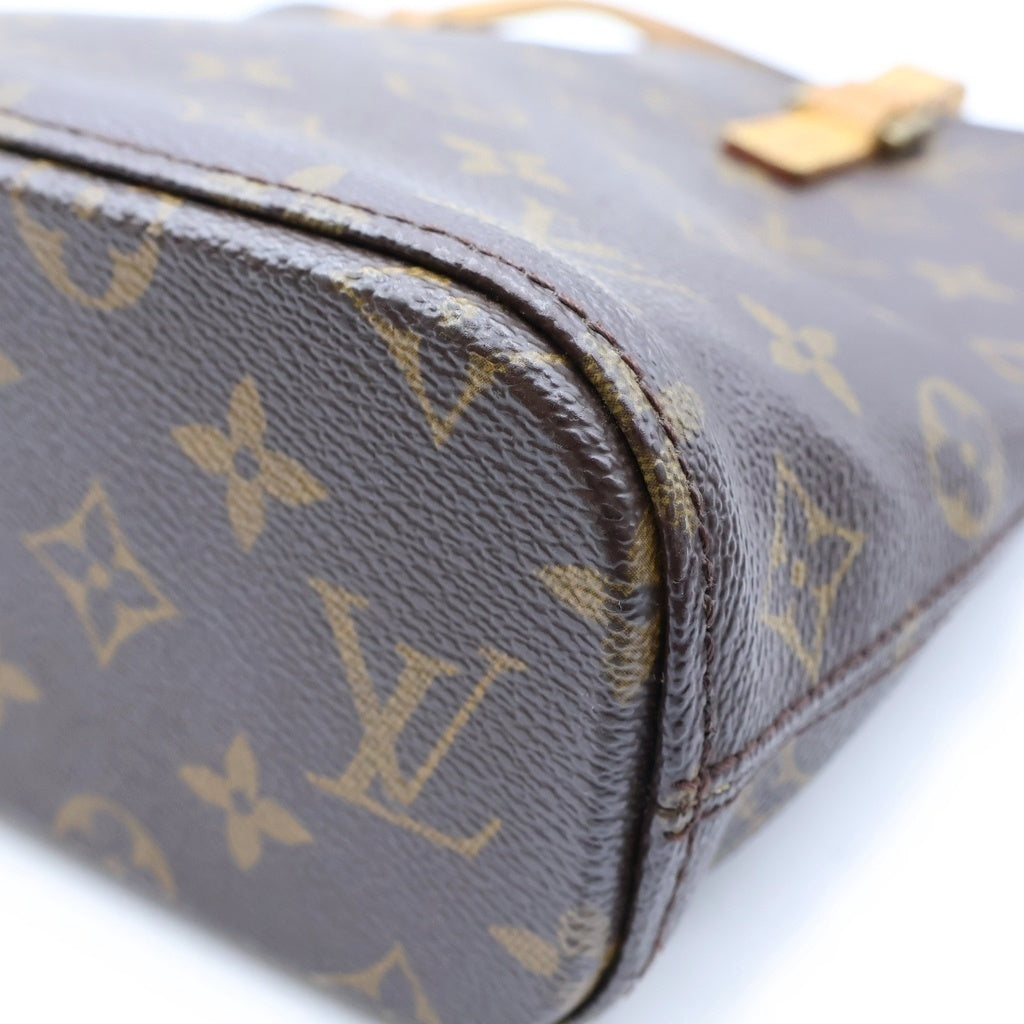LOUIS VUITTON(ルイヴィトン) モノグラム ヴァヴァンPM ハンドバッグ ミニトートバッグ ブラウン レザー×PVC M51172 ゴールド金具 レディース