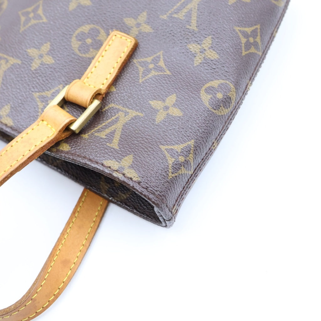 LOUIS VUITTON(ルイヴィトン) モノグラム ヴァヴァンPM ハンドバッグ ミニトートバッグ ブラウン レザー×PVC M51172 ゴールド金具 レディース