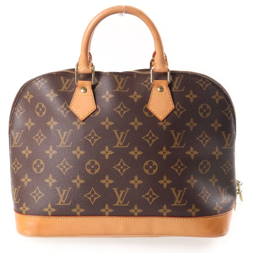 LOUIS VUITTON(ルイヴィトン) モノグラム アルマPM ハンドバッグ ブラウン レザー×PVC M51130 ゴールド金具 レディース