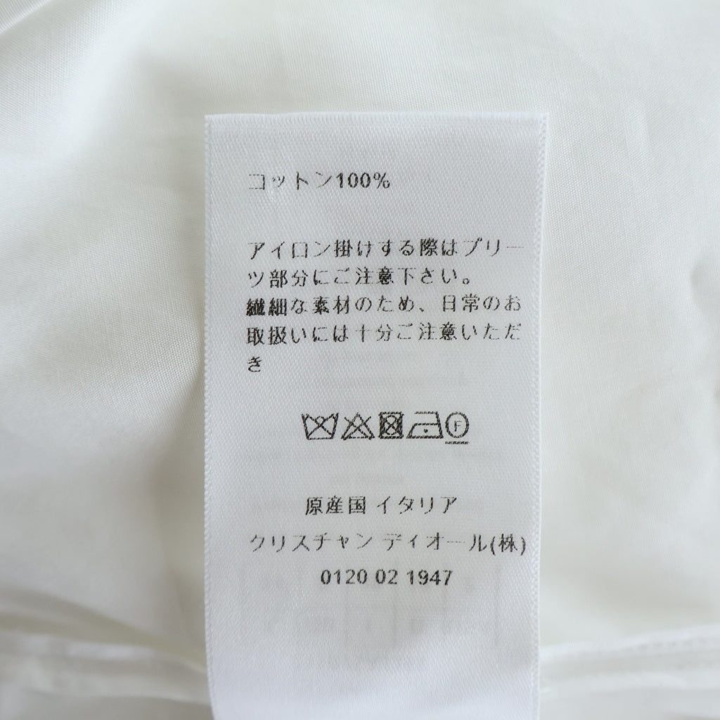 Christian Dior(クリスチャンディオール) BEE ビー 刺繍 コットンノースリーブブラウス シャツ ホワイト #34 211B75A3356 レディース