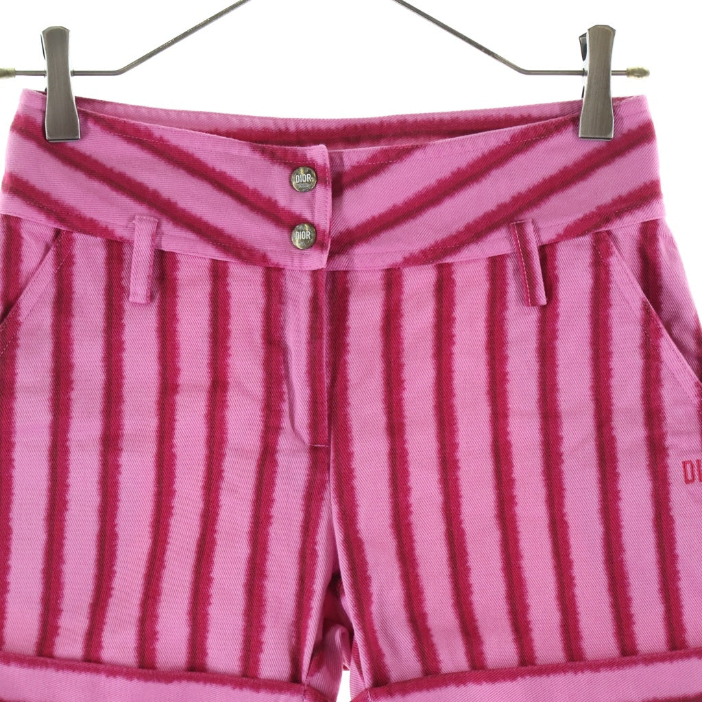 Christian Dior(クリスチャンディオール) キッズ ストライプ ショートデニムパンツ ピンク #13 2SBM12SHTA レディース