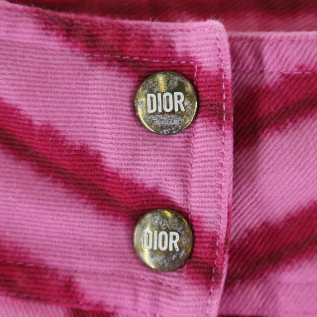 Christian Dior(クリスチャンディオール) キッズ ストライプ ショートデニムパンツ ピンク #13 2SBM12SHTA レディース