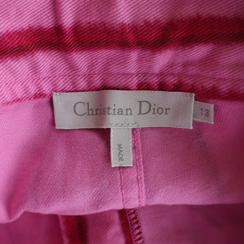 Christian Dior(クリスチャンディオール) キッズ ストライプ ショートデニムパンツ ピンク #13 2SBM12SHTA レディース