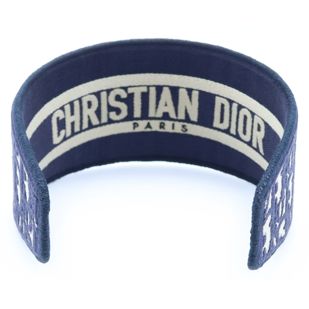 Christian Dior(クリスチャンディオール) オブリーク トロッター カチューシャ ヘアバンド ネイビー レディース