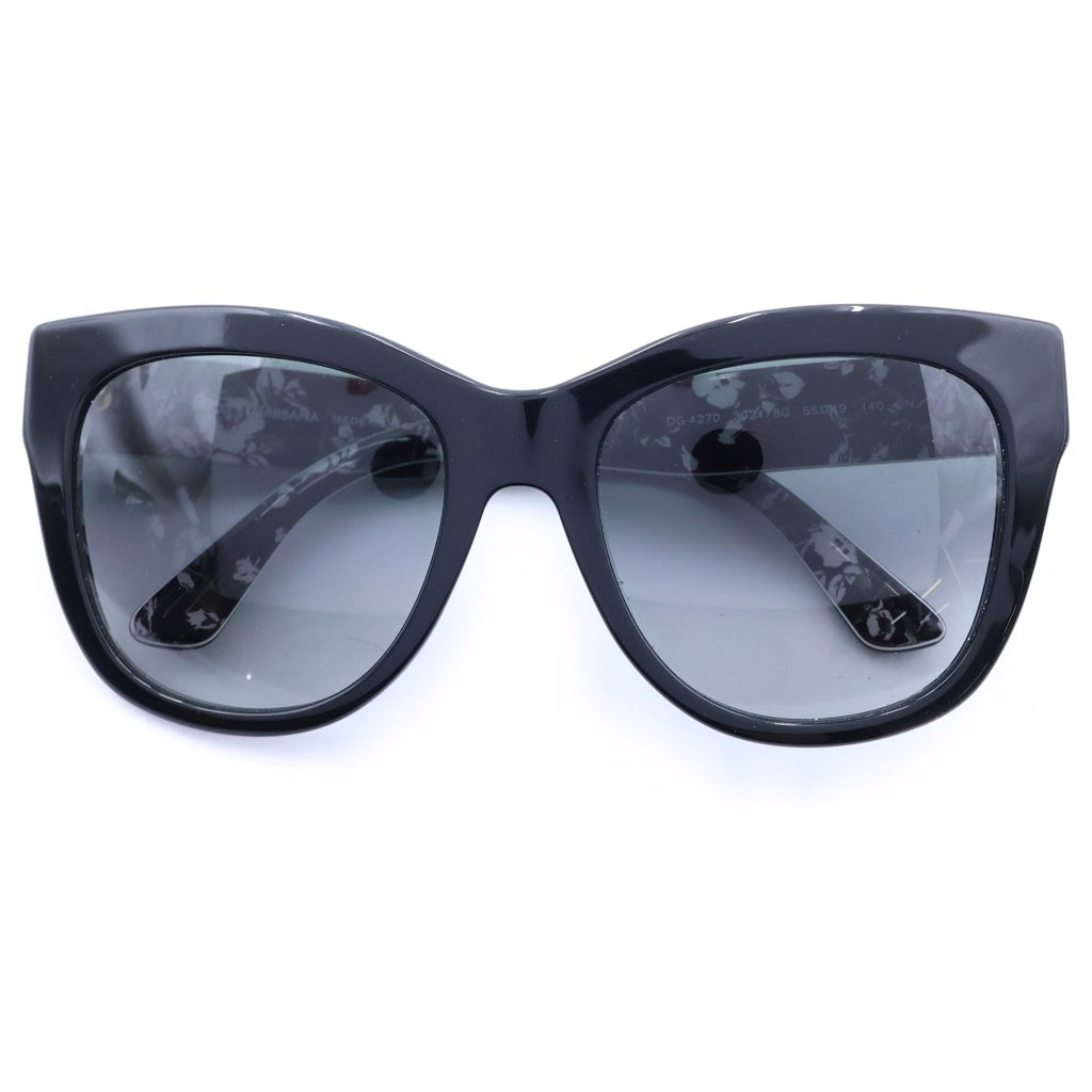 DOLCE & GABBANA(ドルチェアンドガッバーナ) サングラス フローラル ブラック #55□19 DG4270 レディース