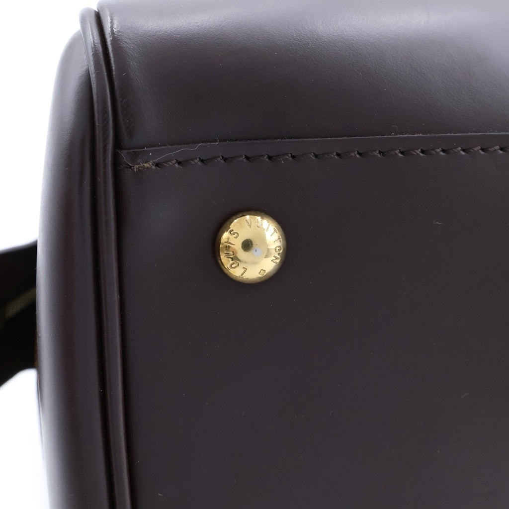 LOUIS VUITTON(ルイヴィトン) ダミエ ナイツブリッジ ハンドバッグ ブラウン レザー×PVC N51201 ゴールド金具 レディース
