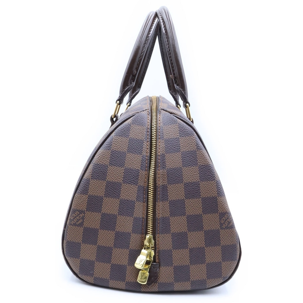 LOUIS VUITTON(ルイヴィトン) ダミエ リベラMM ハンドバッグ ブラウン レザー×PVC N41434 ゴールド金具 レディース