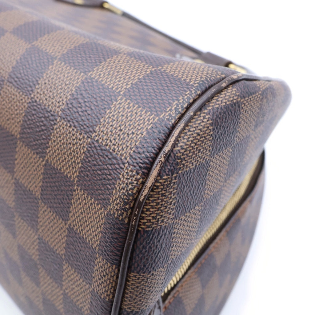 LOUIS VUITTON(ルイヴィトン) ダミエ リベラMM ハンドバッグ ブラウン レザー×PVC N41434 ゴールド金具 レディース