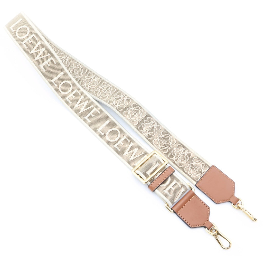 LOEWE(ロエベ) アナグラム ショルダーストラップ ブラウン×ベージュ ゴールド金具
