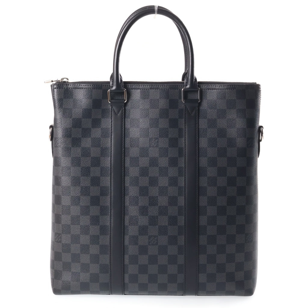LOUIS VUITTON(ルイヴィトン) ダミエグラフィット アントン 2WAYハンドバッグ トートバッグ ショルダーバッグ ブラック レザー×PVC N40000 シルバー金具