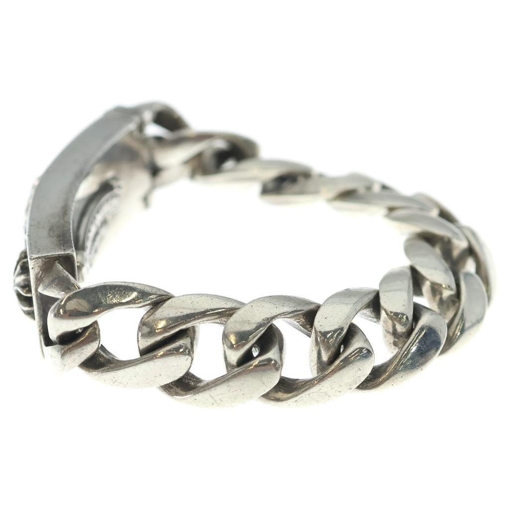 CHROME HEARTS(クロムハーツ) 3CHX プラス IDブルーサファイアシルバーチェーンブレスレット