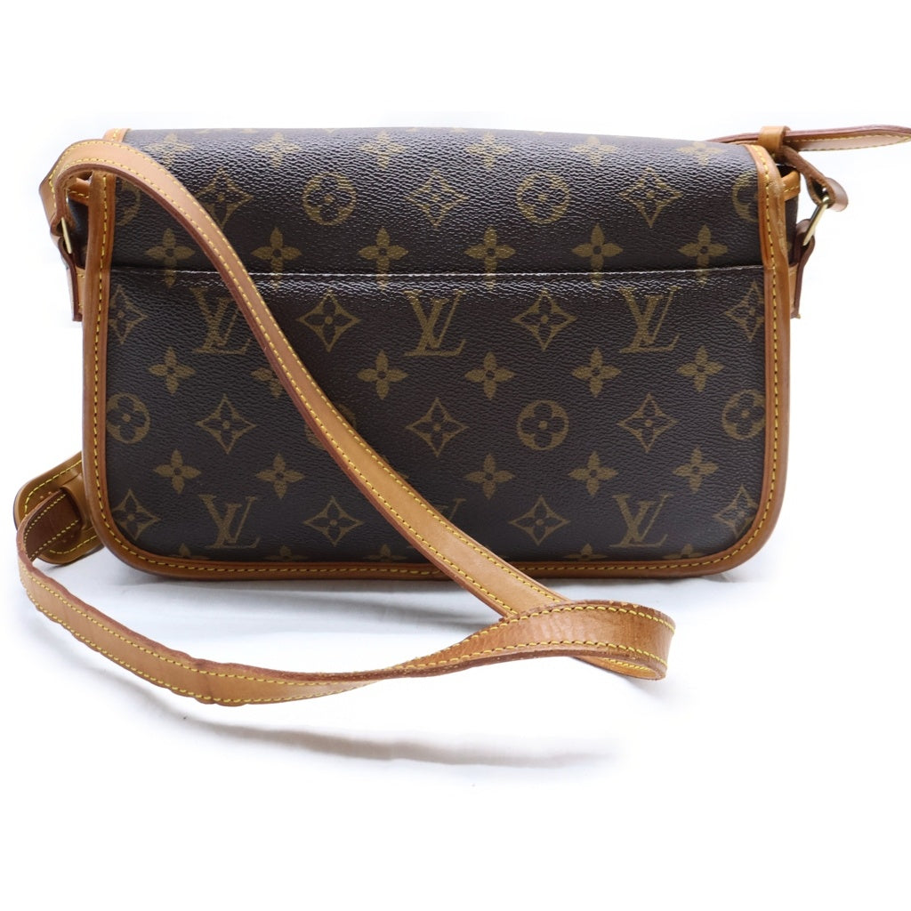 LOUIS VUITTON(ルイヴィトン) モノグラム ソローニュ ワンショルダーバッグ ブラウン レザー×PVC M42250 ゴールド金具 レディース