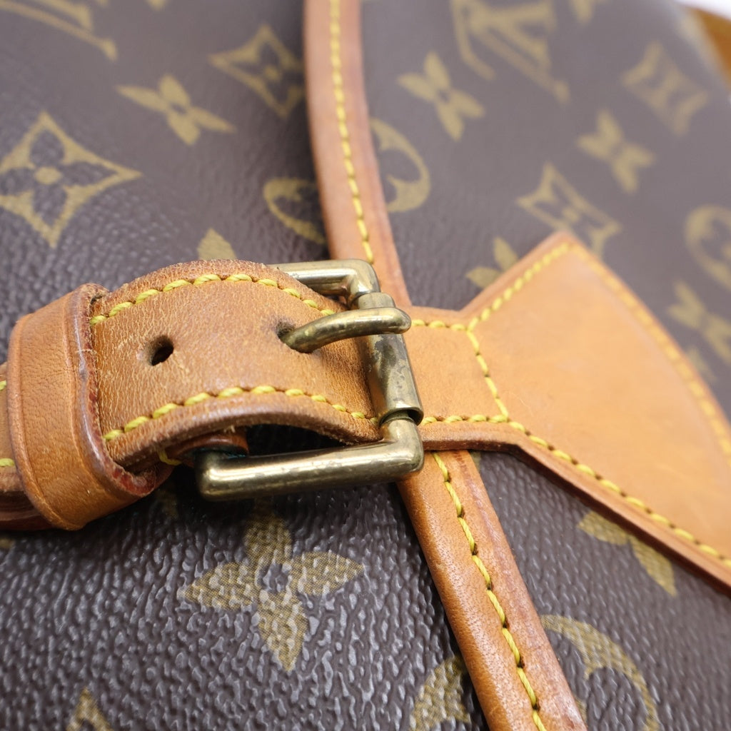 LOUIS VUITTON(ルイヴィトン) モノグラム ソローニュ ワンショルダーバッグ ブラウン レザー×PVC M42250 ゴールド金具 レディース