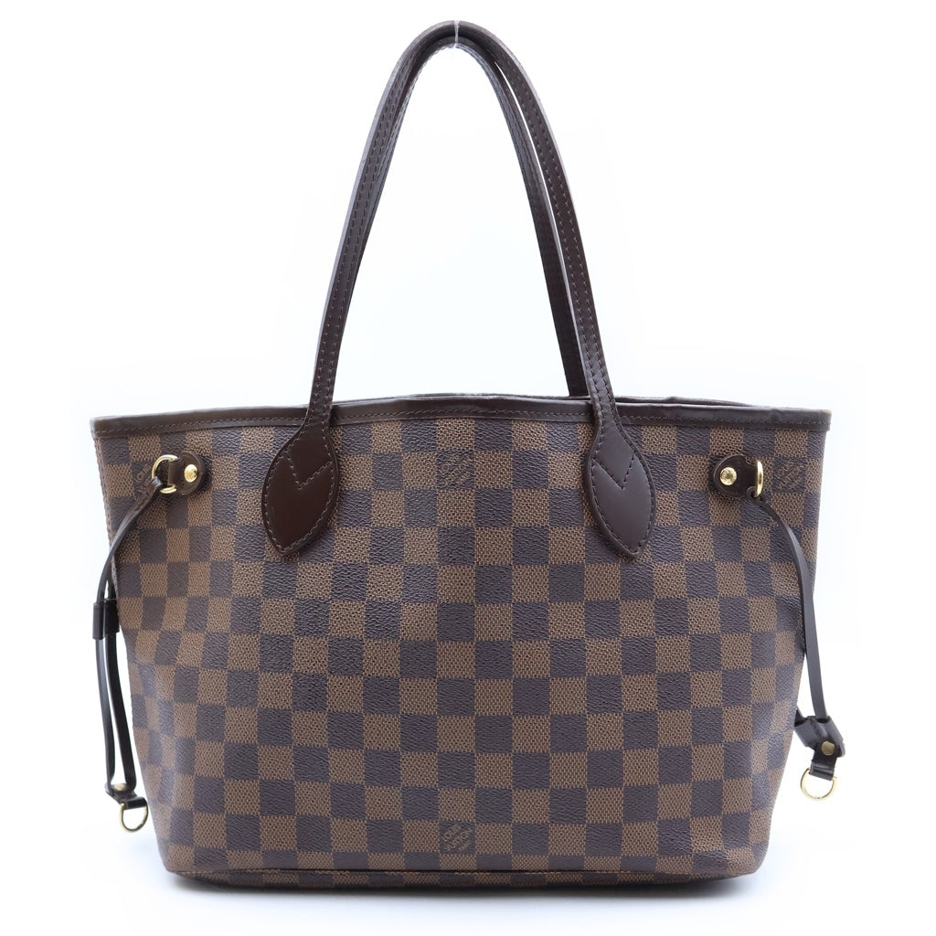 LOUIS VUITTON(ルイヴィトン) ダミエ ネヴァーフルPM ハンドバッグ トートバッグ ブラウン レザー×PVC N51109 ゴールド金具 レディース