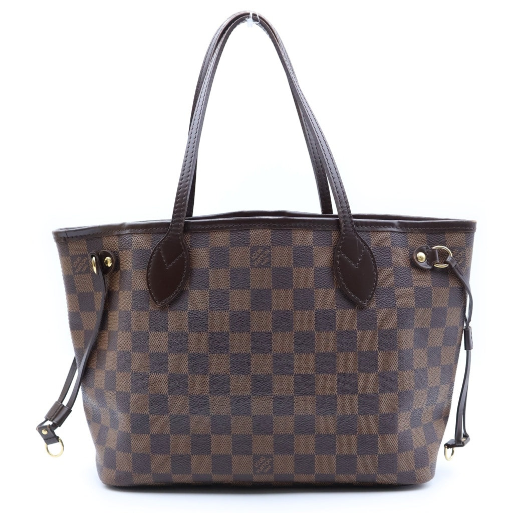 LOUIS VUITTON(ルイヴィトン) ダミエ ネヴァーフルPM ハンドバッグ トートバッグ ブラウン レザー×PVC N51109 ゴールド金具 レディース