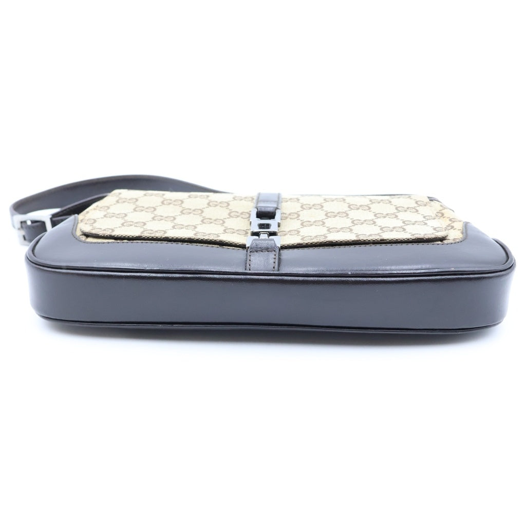 GUCCI(グッチ) ジャッキー GGキャンバス レザー ワンショルダーバッグ ベージュ/ブラウン 001・3824 レディース
