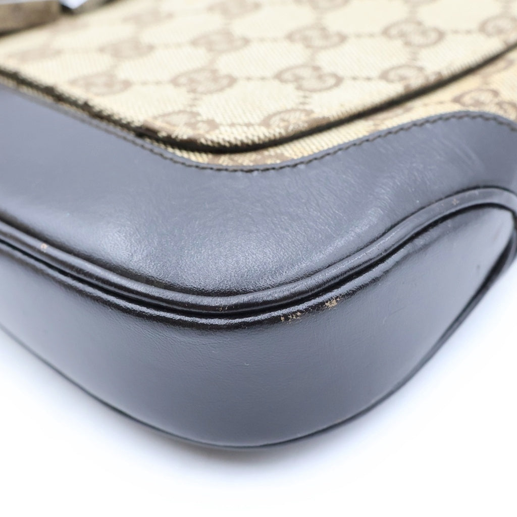 GUCCI(グッチ) ジャッキー GGキャンバス レザー ワンショルダーバッグ ベージュ/ブラウン 001・3824 レディース