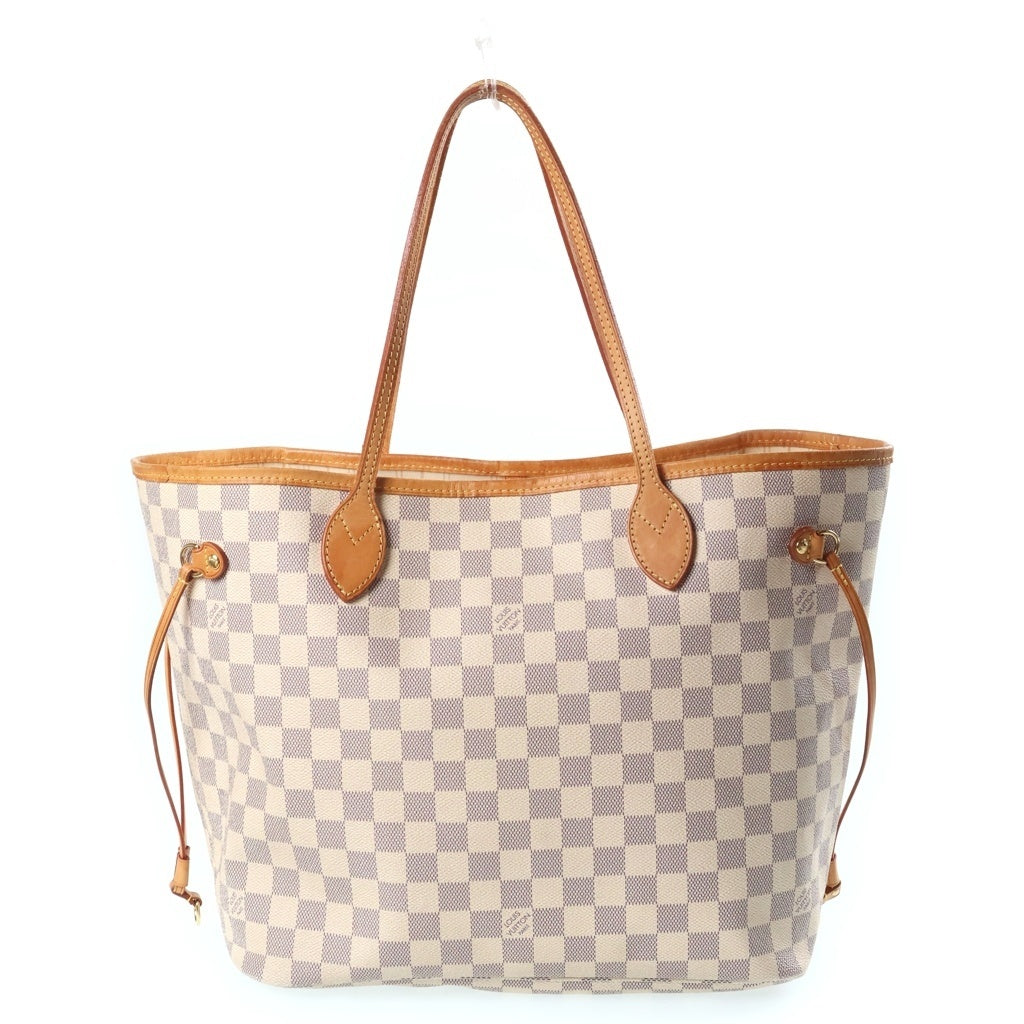 LOUIS VUITTON(ルイヴィトン) ネヴァーフルMM ダミエ ハンドバッグ トートバッグ アイボリー レザー×PVC N51107 ゴールド金具 レディース