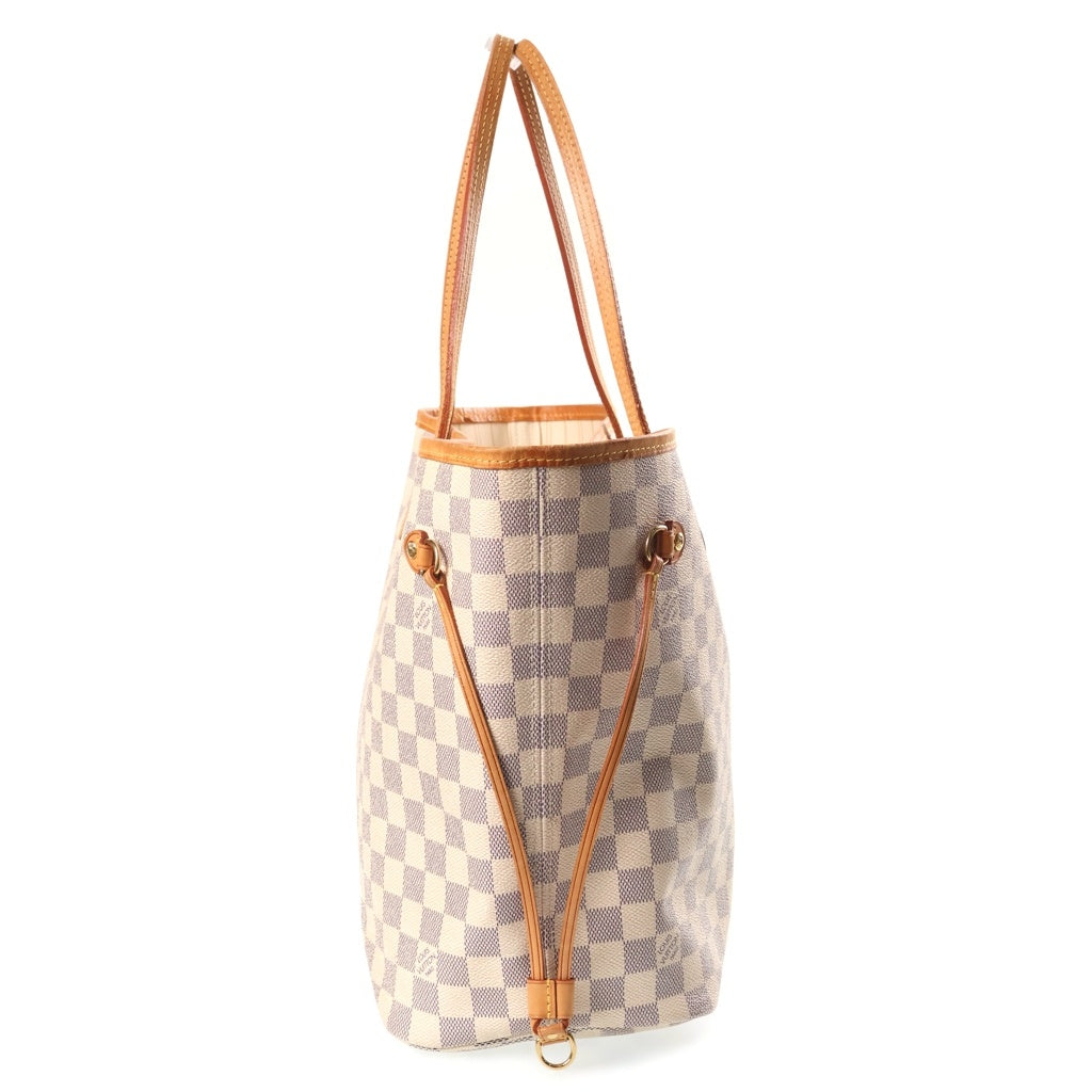 LOUIS VUITTON(ルイヴィトン) ネヴァーフルMM ダミエ ハンドバッグ トートバッグ アイボリー レザー×PVC N51107 ゴールド金具 レディース