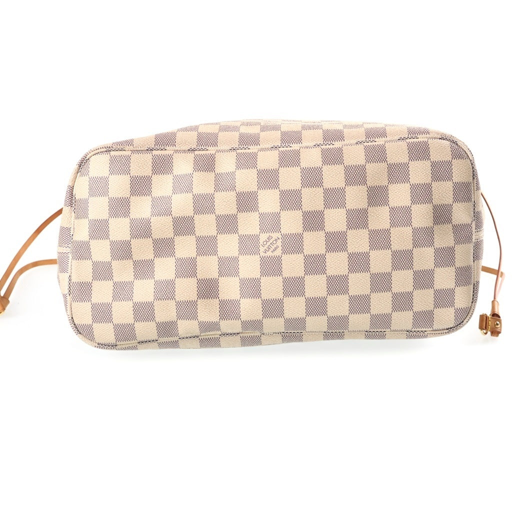LOUIS VUITTON(ルイヴィトン) ネヴァーフルMM ダミエ ハンドバッグ トートバッグ アイボリー レザー×PVC N51107 ゴールド金具 レディース