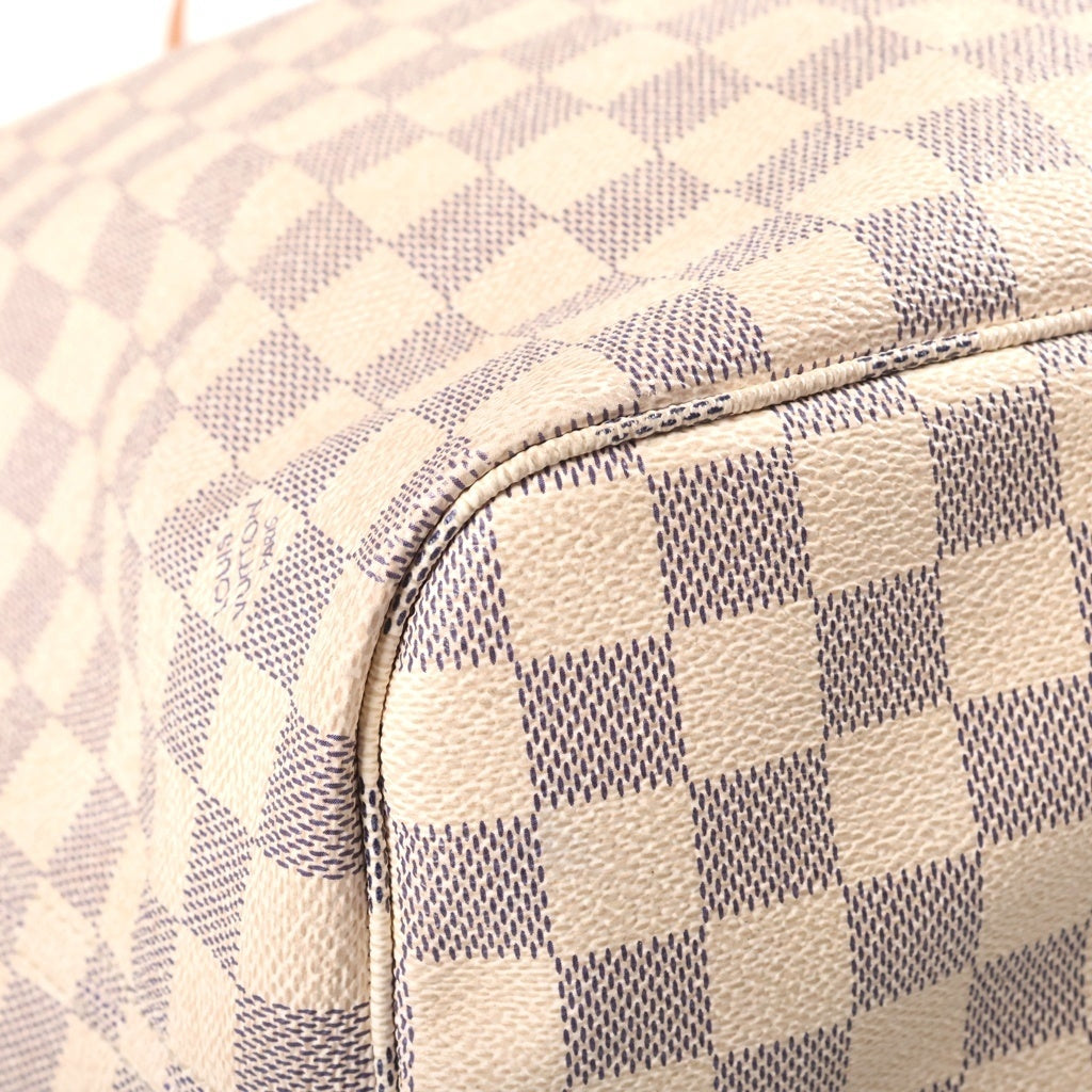 LOUIS VUITTON(ルイヴィトン) ネヴァーフルMM ダミエ ハンドバッグ トートバッグ アイボリー レザー×PVC N51107 ゴールド金具 レディース