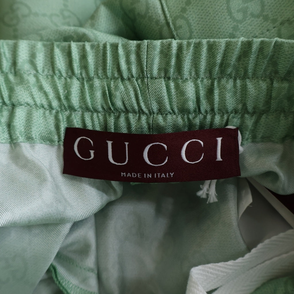 GUCCI(グッチ) HIGUCHI YUKO ヒグチユウコ GG総柄 ハーフパンツ ライトグリーン #48 864050