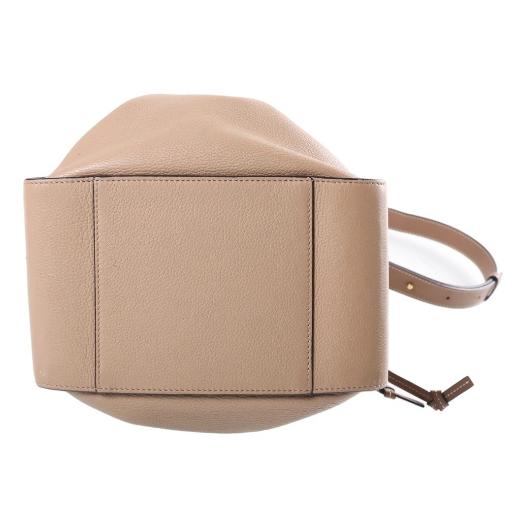 LOEWE(ロエベ) ハンモック ミニ 2WAYハンドバッグ ショルダーバッグ ブラウンベージュ レザー ゴールド金具 レディース
