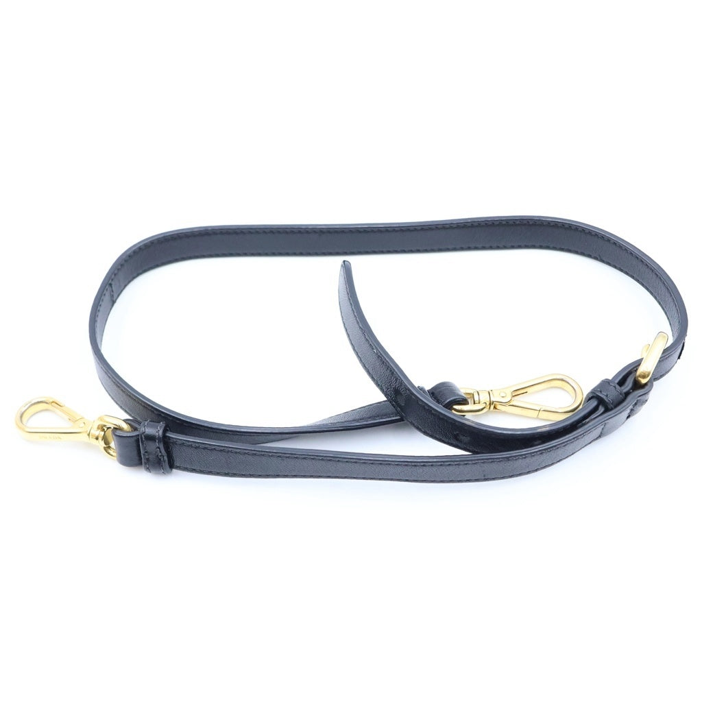 PRADA(プラダ) トライアングルロゴプレート ナイロン 2WAY ハンド ショルダー トートバッグ ブラック ゴールド金具 BN1825 レディース