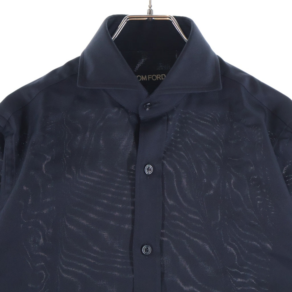 TOM FORD(トムフォード) ■長袖シャツ ネイビー コットン #38/15