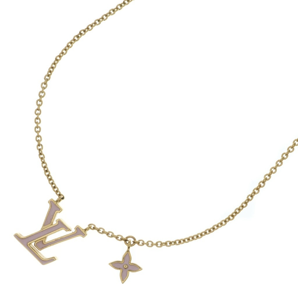 LOUIS VUITTON(ルイヴィトン) ネックレスLV アイコニックネックレス エナメル ピンク M01215 レディース