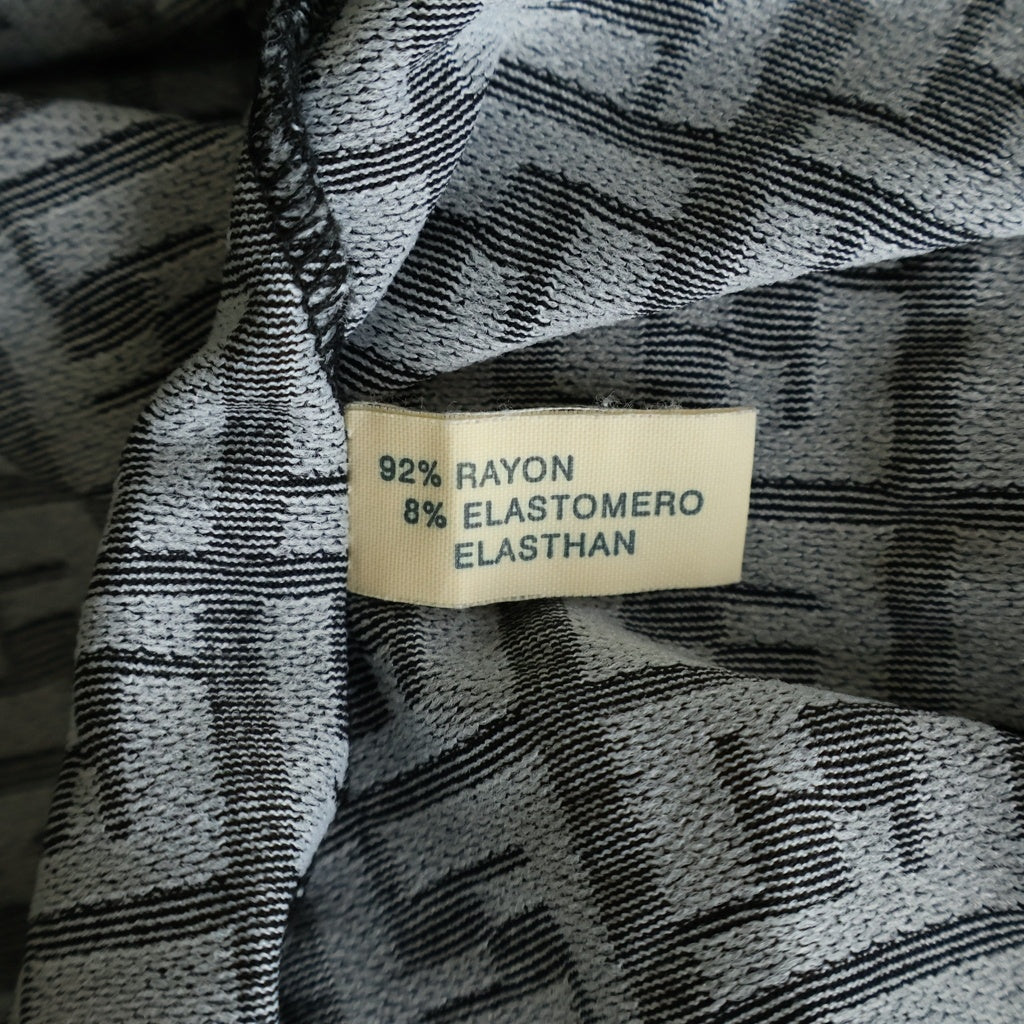 FENDI(フェンディ) OLD ズッカ総柄 クルーネック 半袖Tシャツ カットソー ロゴ イタリア製 グレー