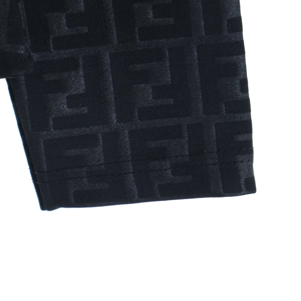 FENDI(フェンディ) OLD ズッカ総柄 長袖シャツ ポリエステル ロゴ イタリア製 ブラック