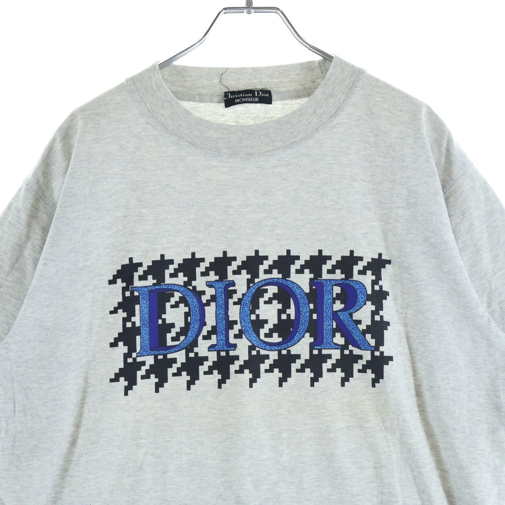Christian Dior(クリスチャンディオール) MONSIEUR Logo Tee フロントロゴ 半袖Tシャツ カットソー コットン グレー BQS-834241