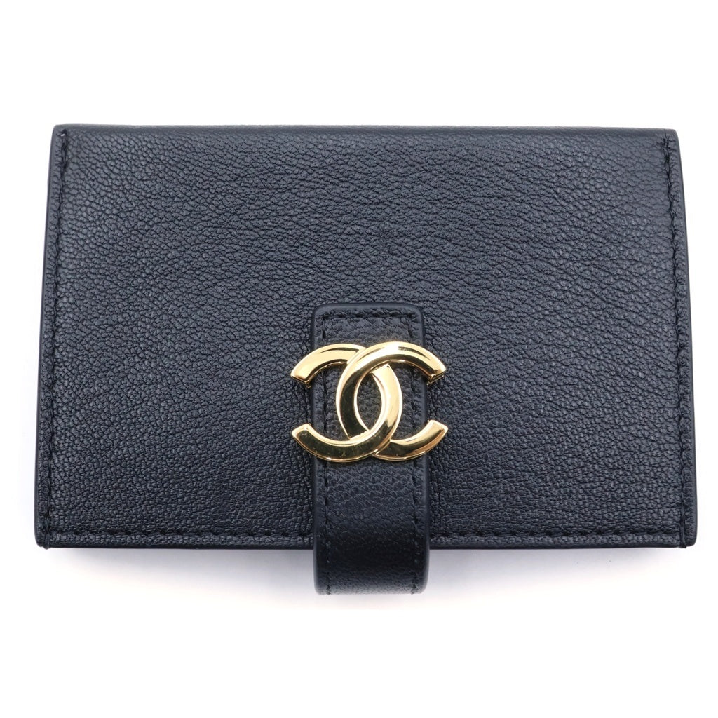 CHANEL(シャネル) ココマーク カードケース 名刺入れ ブラック レザー AP5329 ゴールド金具