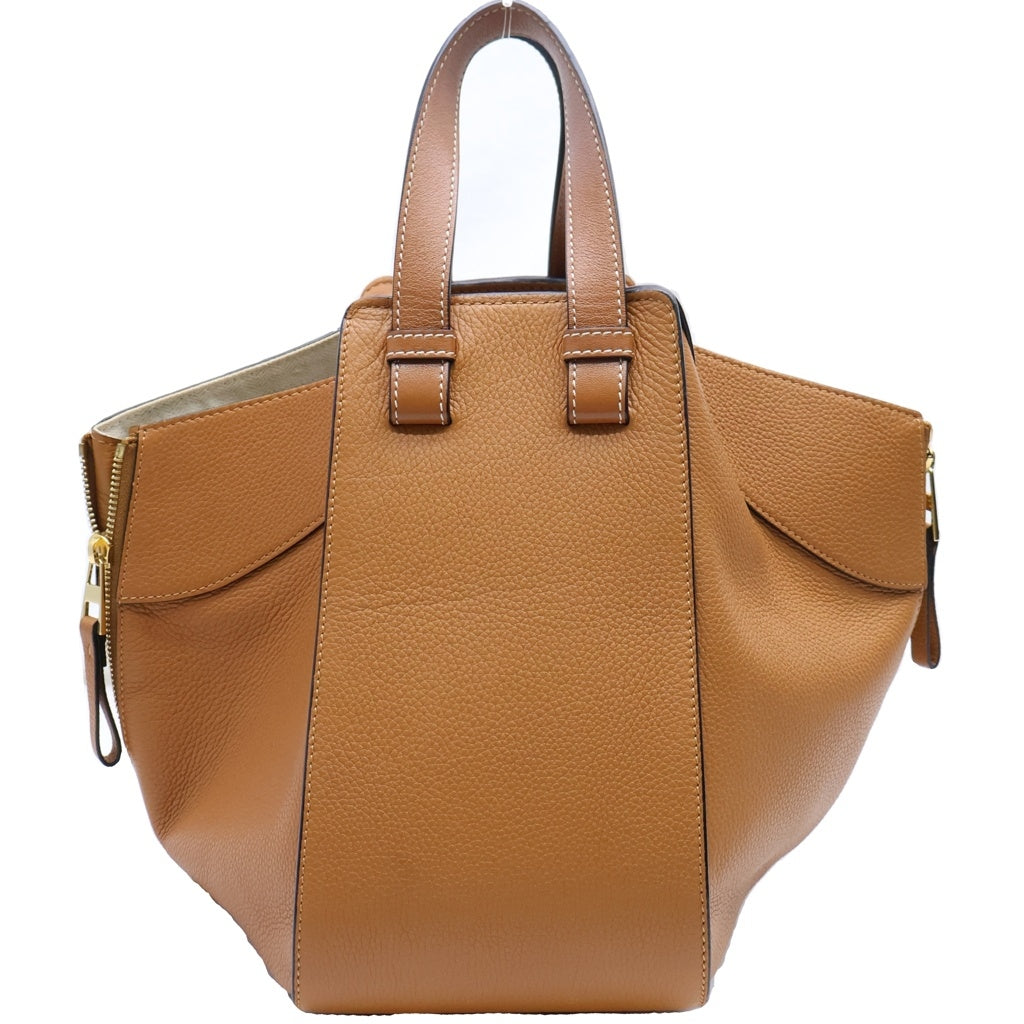 LOEWE(ロエベ) ハンモック スモール 2WAYハンドバッグ ショルダーバッグ ブラウン レザー×PVC ゴールド金具 レディース