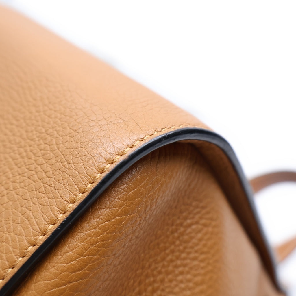 LOEWE(ロエベ) ハンモック スモール 2WAYハンドバッグ ショルダーバッグ ブラウン レザー×PVC ゴールド金具 レディース