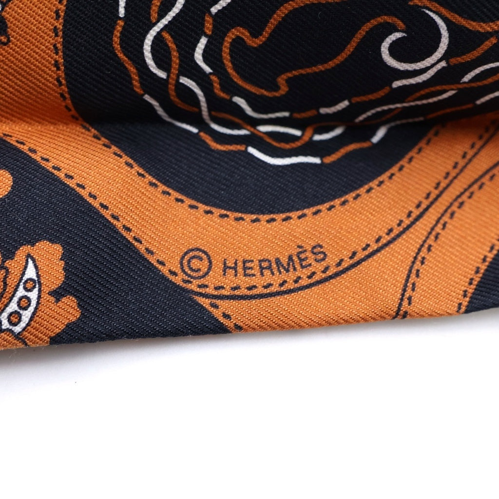 HERMES(エルメス) ツイリー Festival des Amazones アマゾンの祭典 スカーフ シルク ブラウン/ホワイト レディース