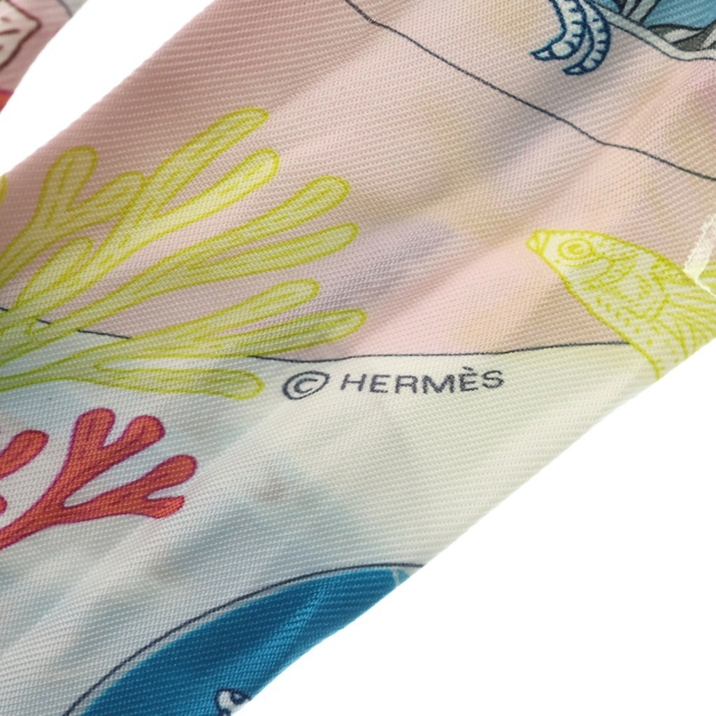 HERMES(エルメス) ツイリー Precious Paradise プレシャス パラダイス スカーフ シルク ホワイト/マルチカラー レディース
